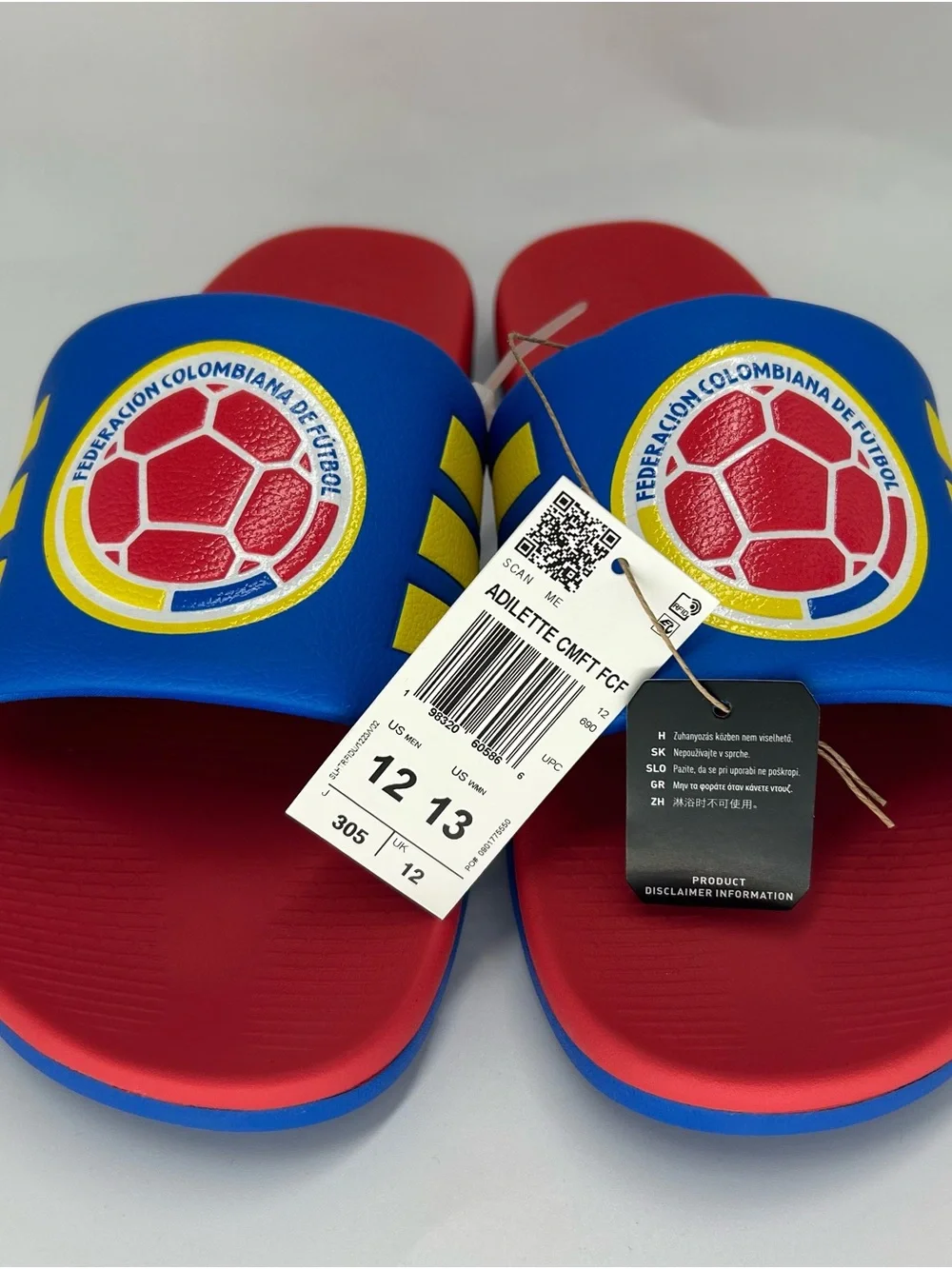 New Adidas Adilette Comfort 2.0 Colombia Slides FCF Men’s Style HQ7421